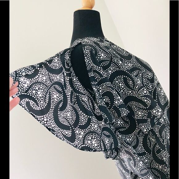 MICHAEL KORS NWOT 100% Silk Black Ruffle Dress - Picture 5 of 8